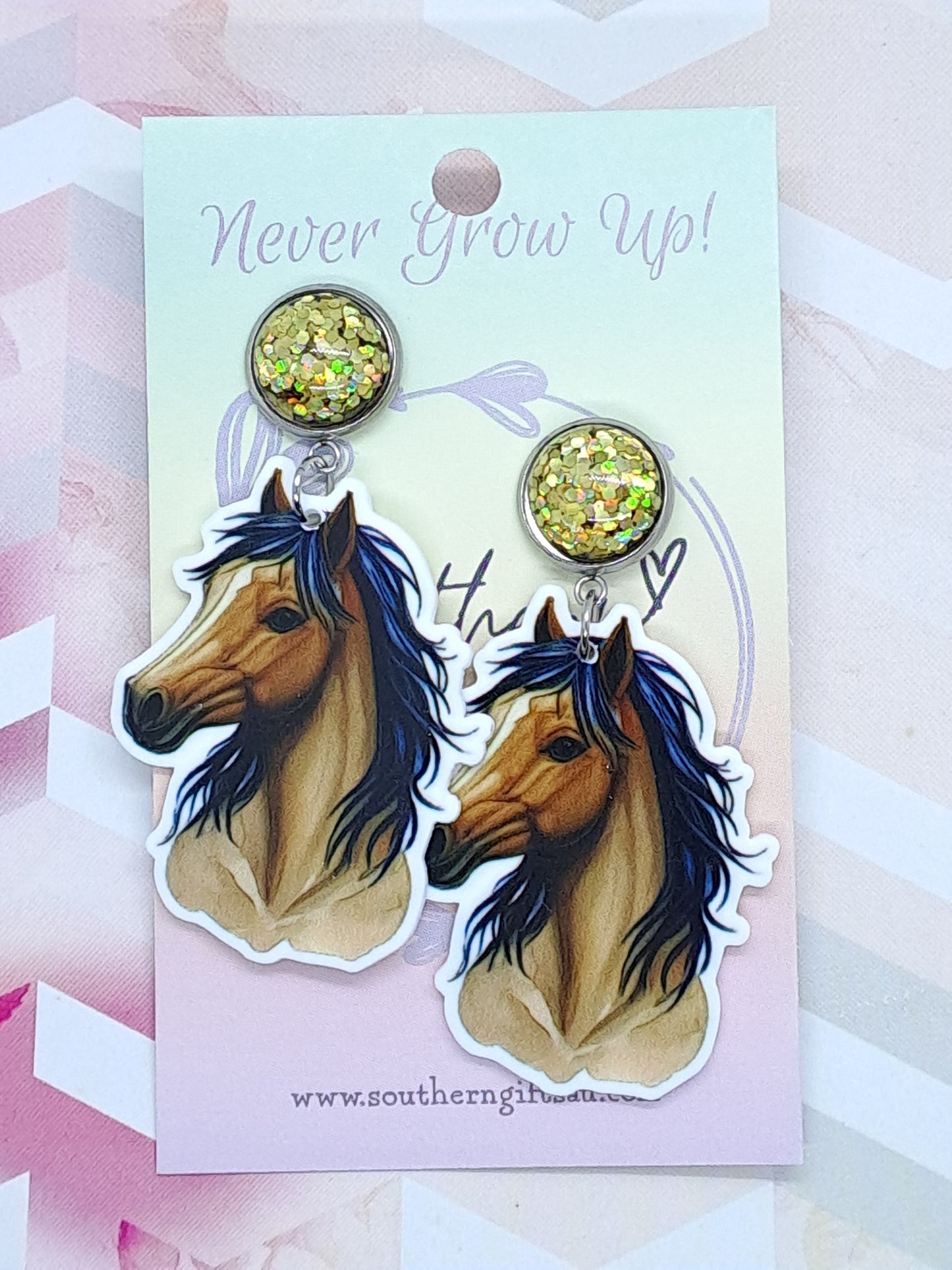 Horse Standard Statement Earrings