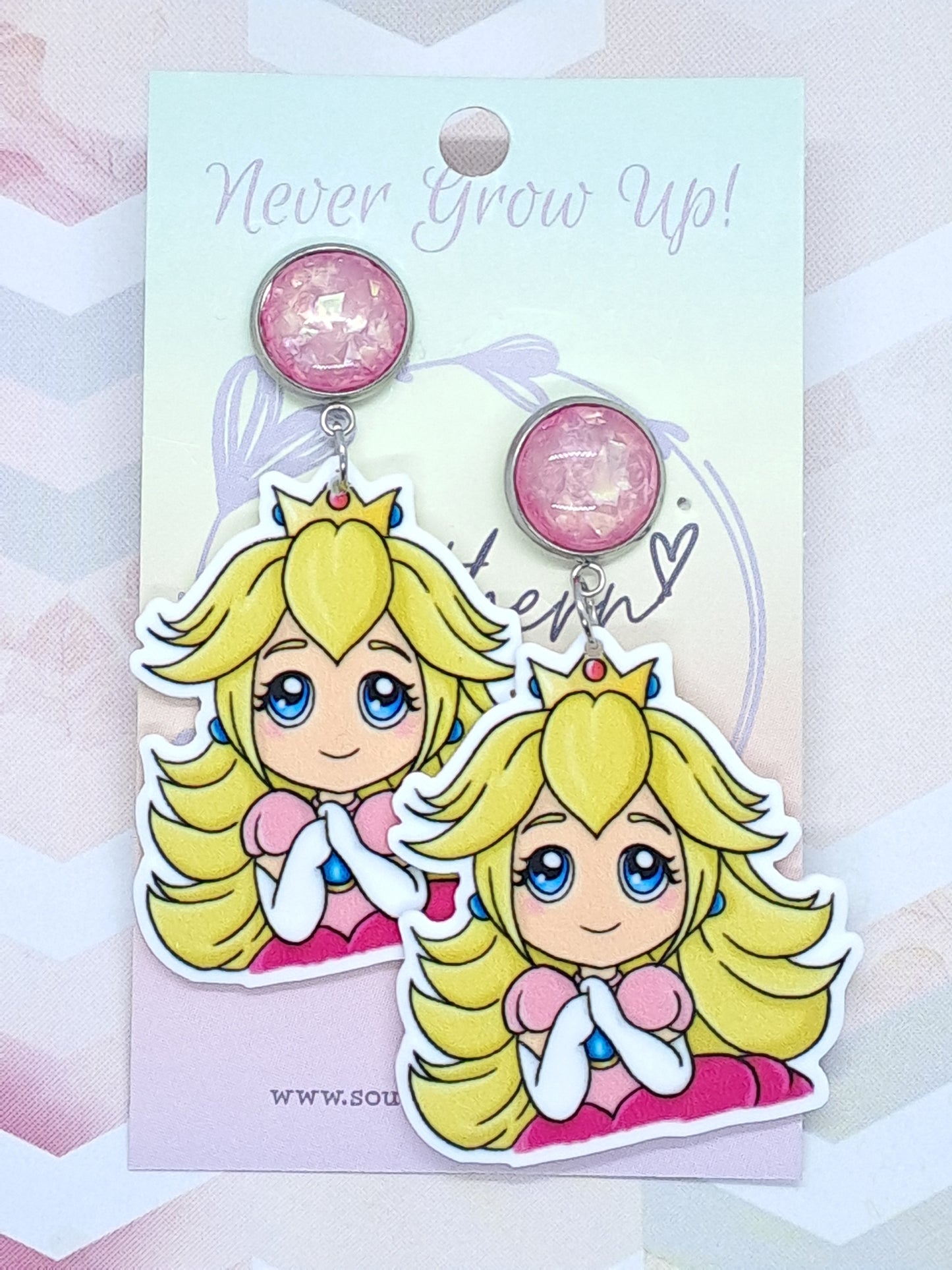 Princess Peach Inspired Standard Statement Earrings