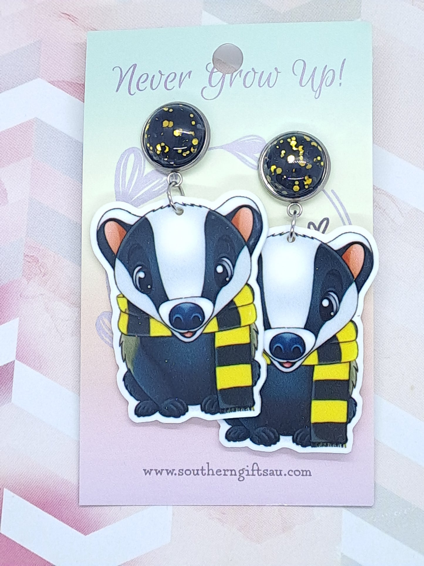 Standard Hufflepuff Inspired Statement Earrings