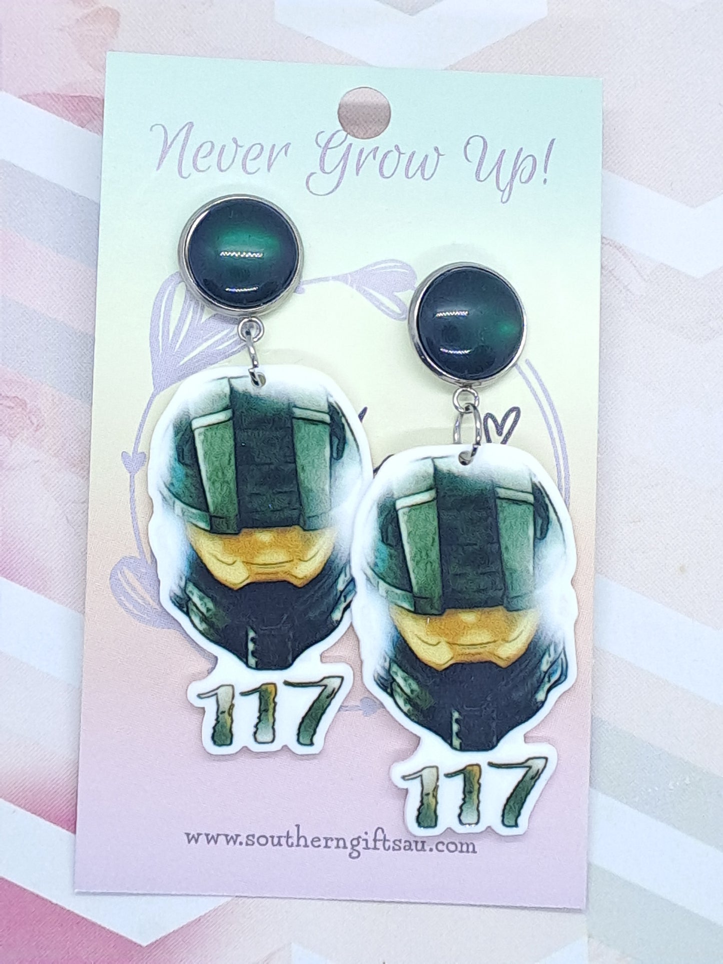 Standard Halo Masterchief Inspired Statement Earrings