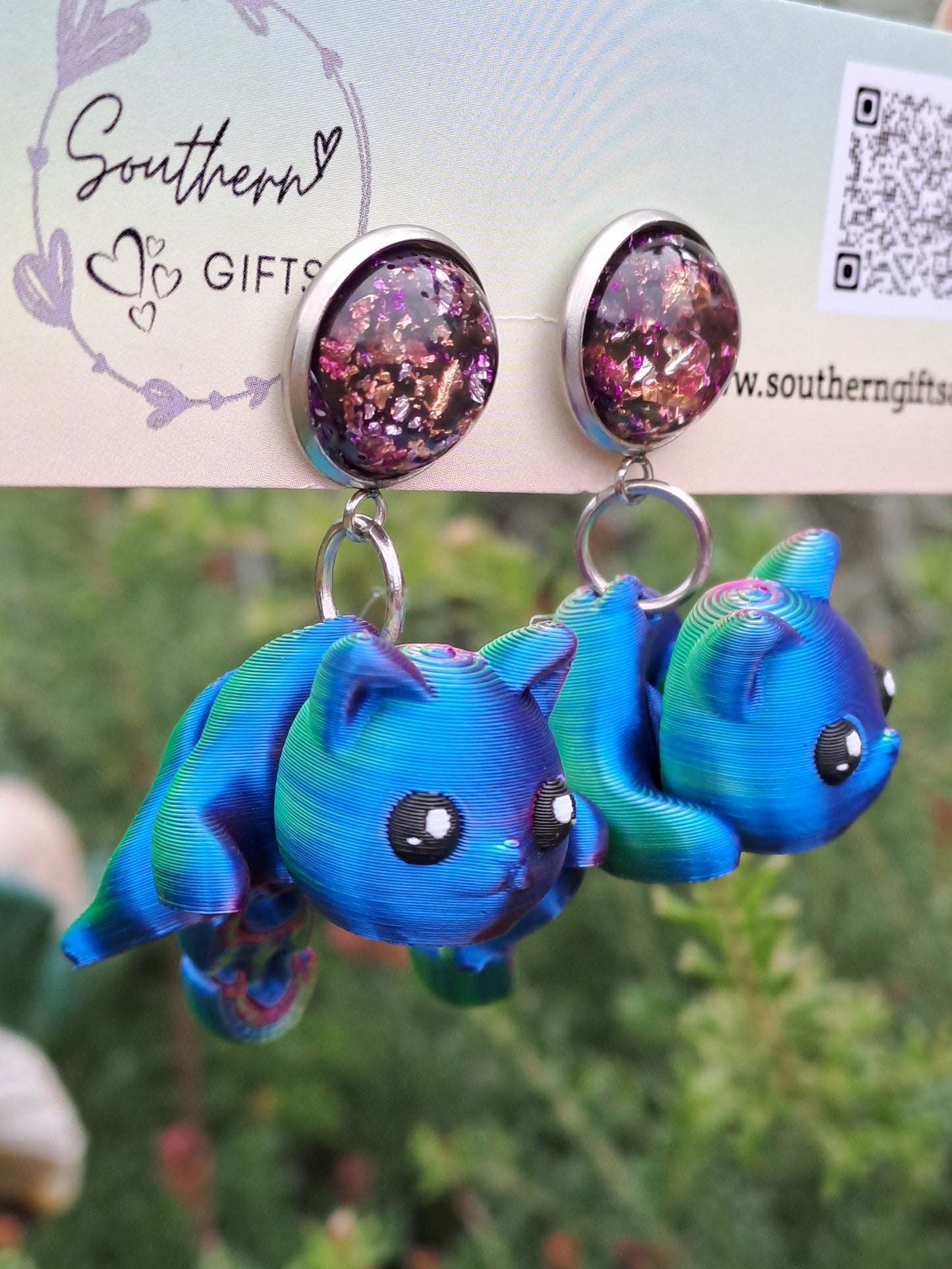 3D Cat Earrings