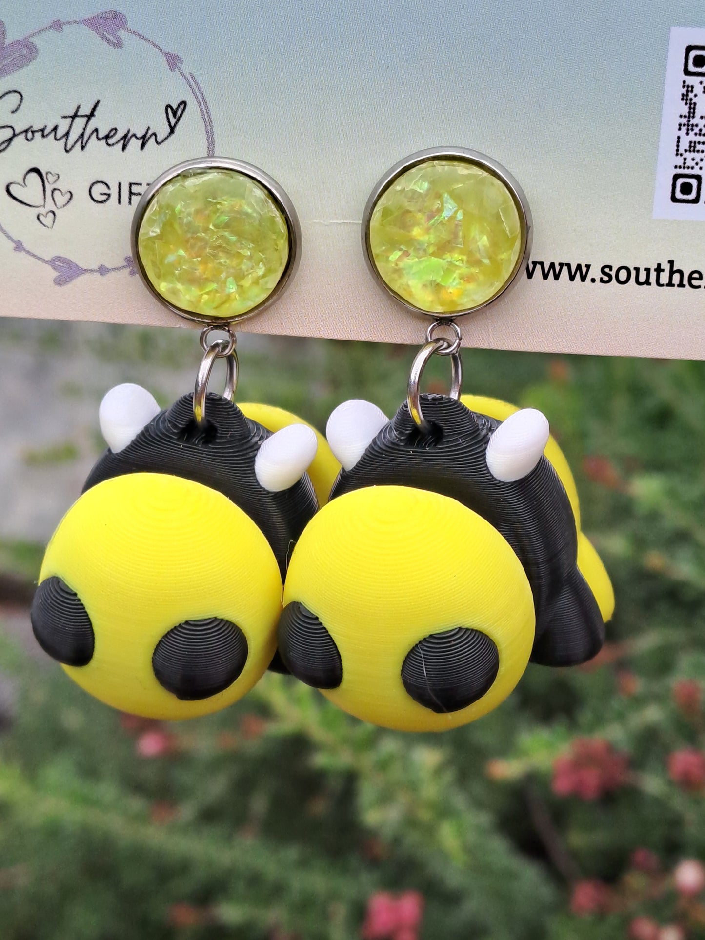 3D Bee Earrings