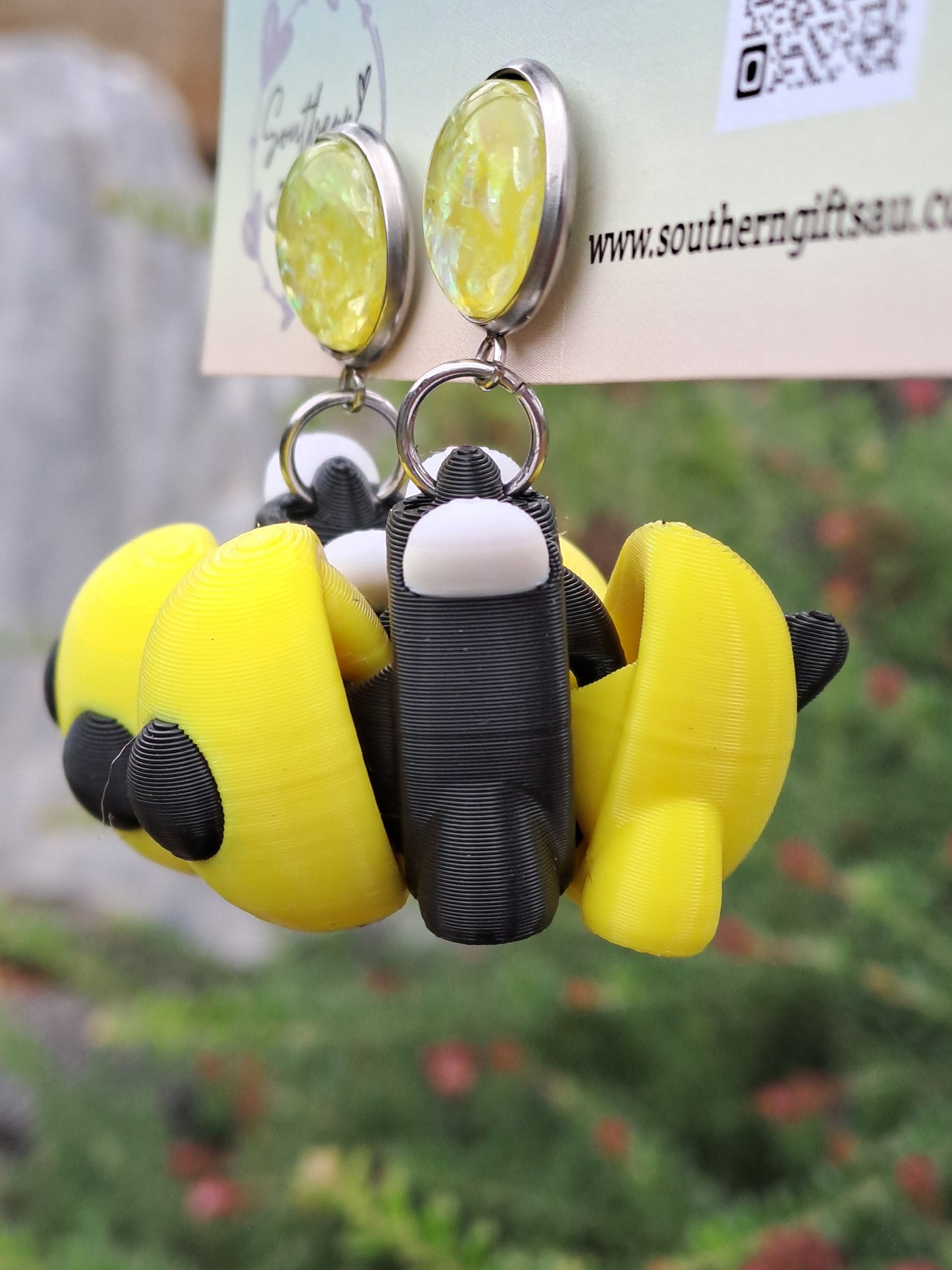 3D Bee Earrings