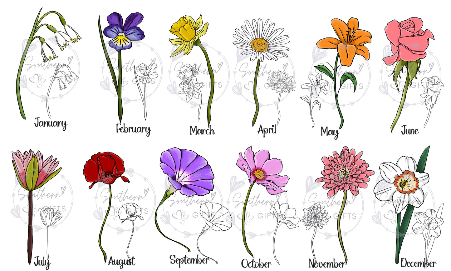 Custom Flower Bunch Artwork