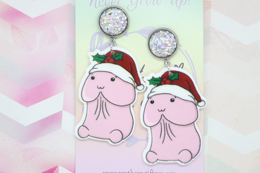 Standard Christmas Penis Statement Earrings