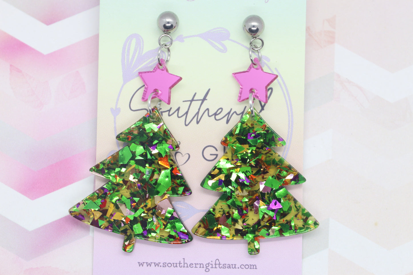 Standard Christmas Tree Statement Earrings