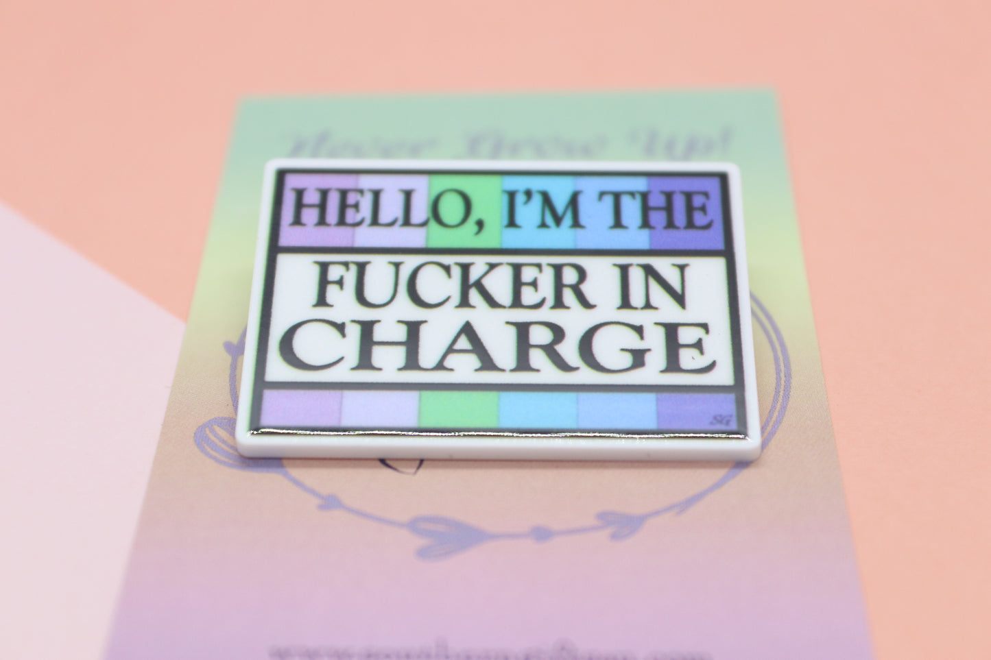 Hello, I'm The Fucker In Charge Badge