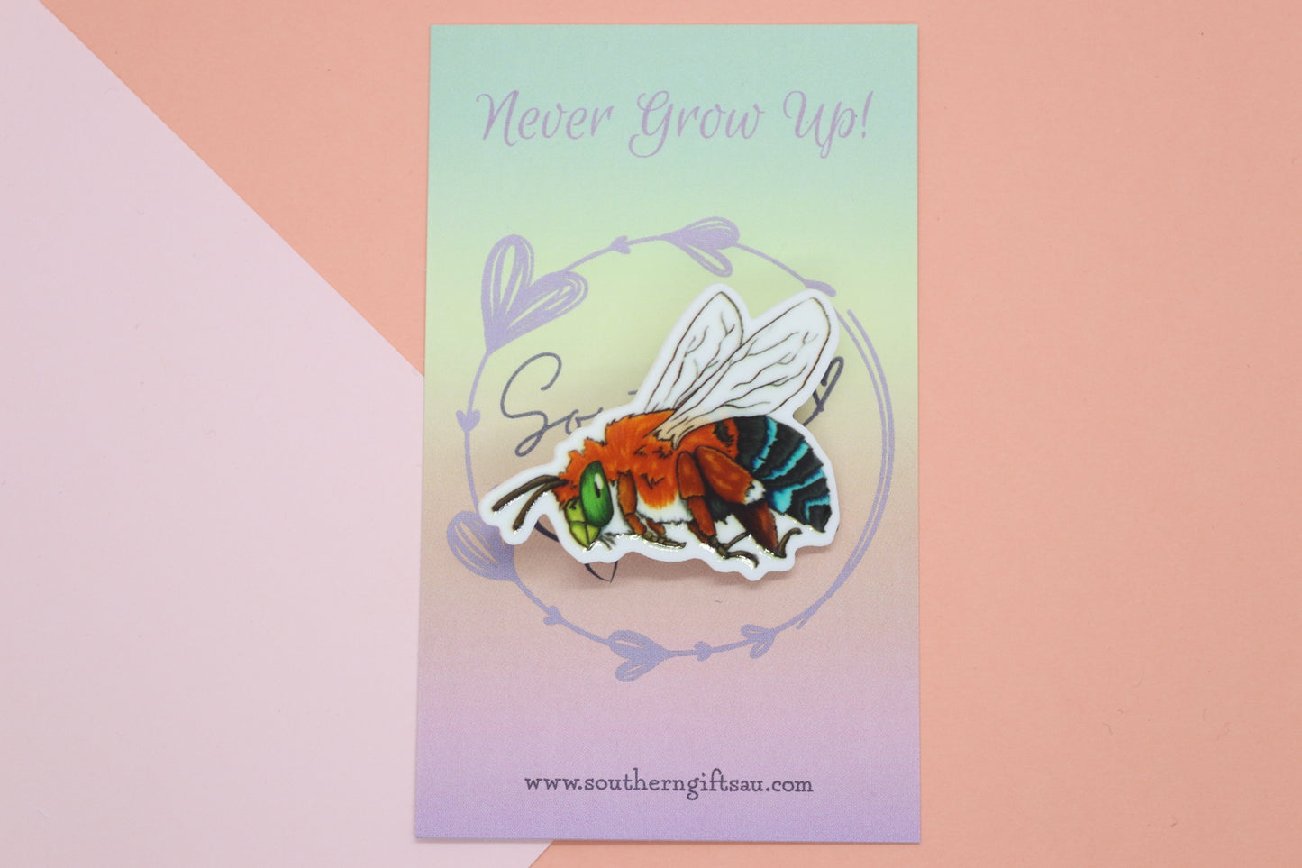 Blue Banded Bee Badge