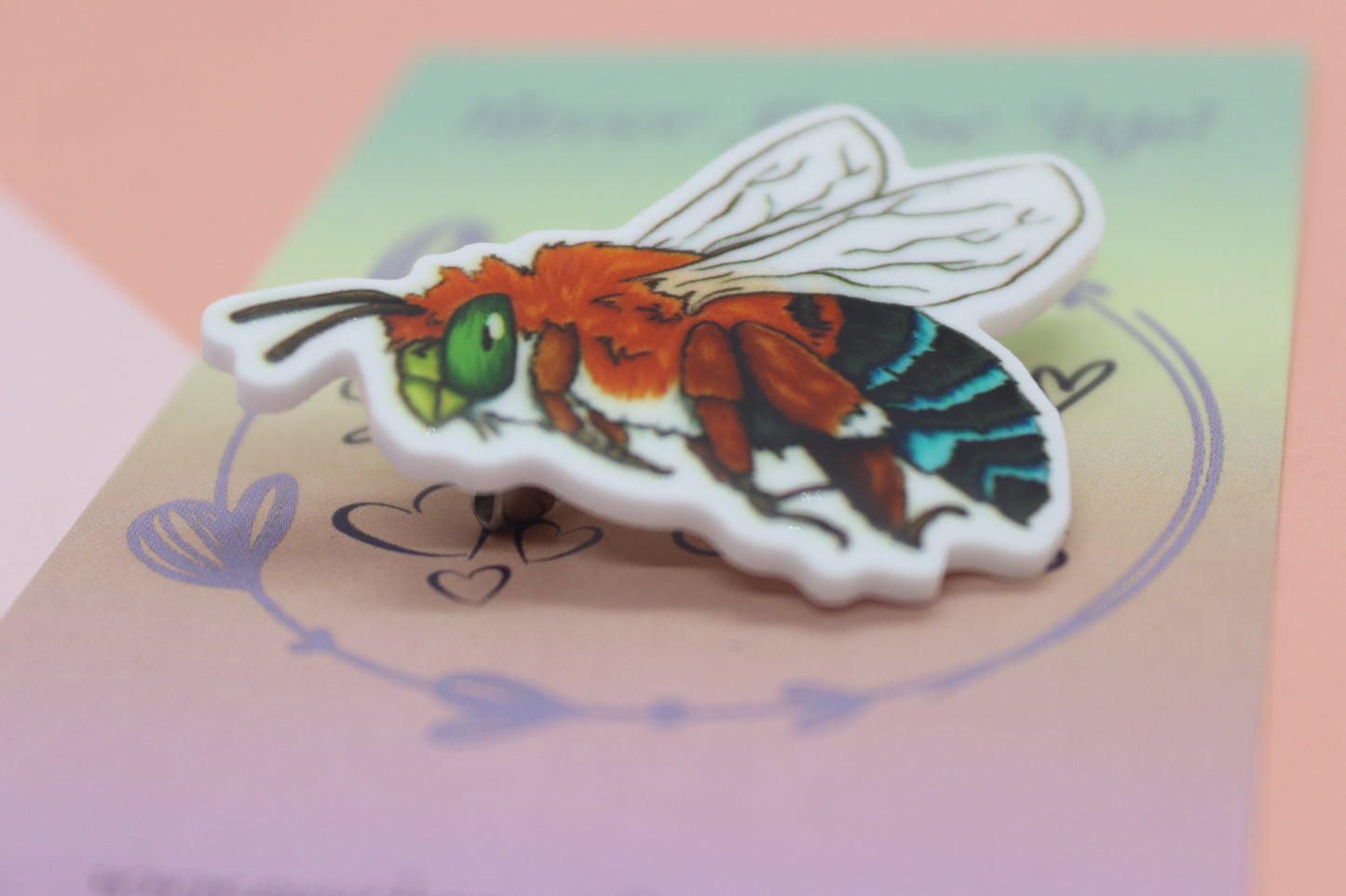 Blue Banded Bee Badge