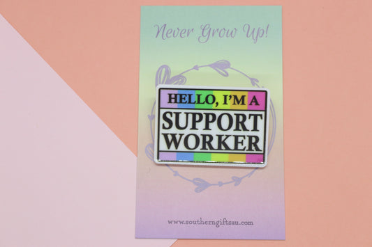 Hello, I'm A Support Worker Badge