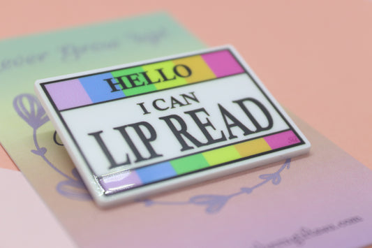 Hello, I Can Lip Read Badge