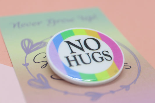 No Hugs Badge