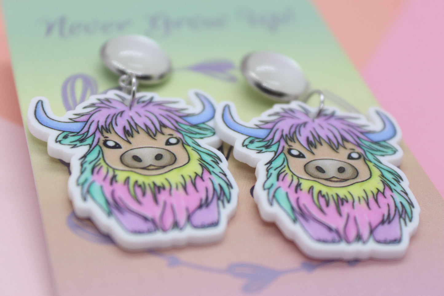 Petite Highland Cow Earrings