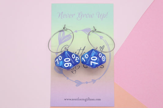 Blue Dice Hoops