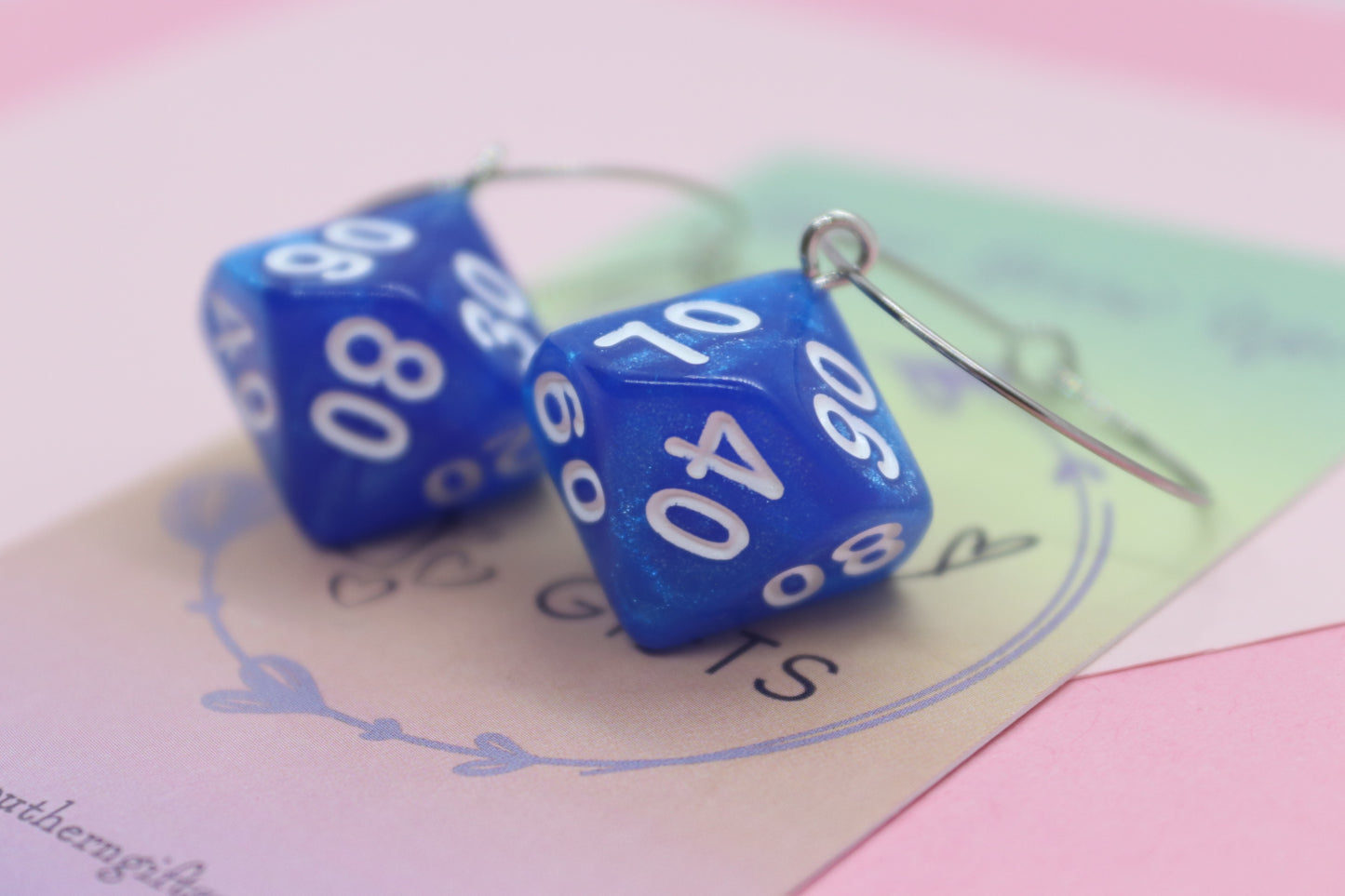 Blue Dice Hoops