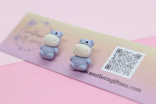 Hippo Stud Earrings