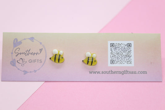 3D Bee Stud Earrings