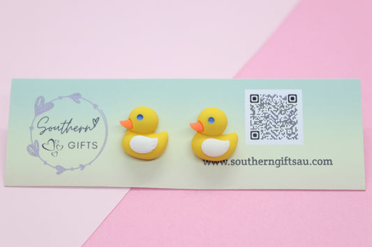 3D Ducks Stud Earrings