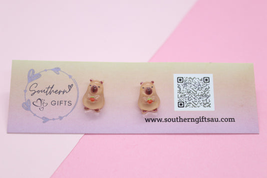 Capybara Stud Earrings