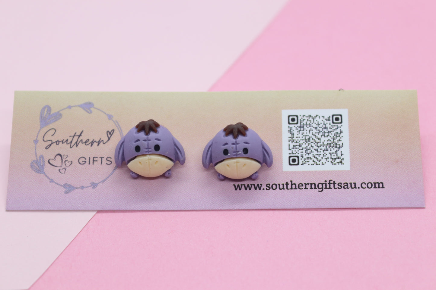 3D Eeyore Stud Earrings