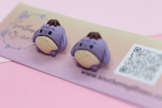 3D Eeyore Stud Earrings