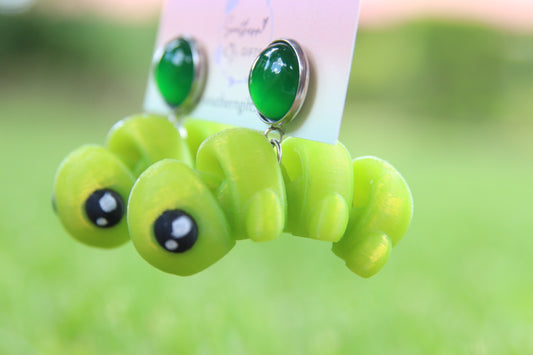 3D Caterpillar Earrings
