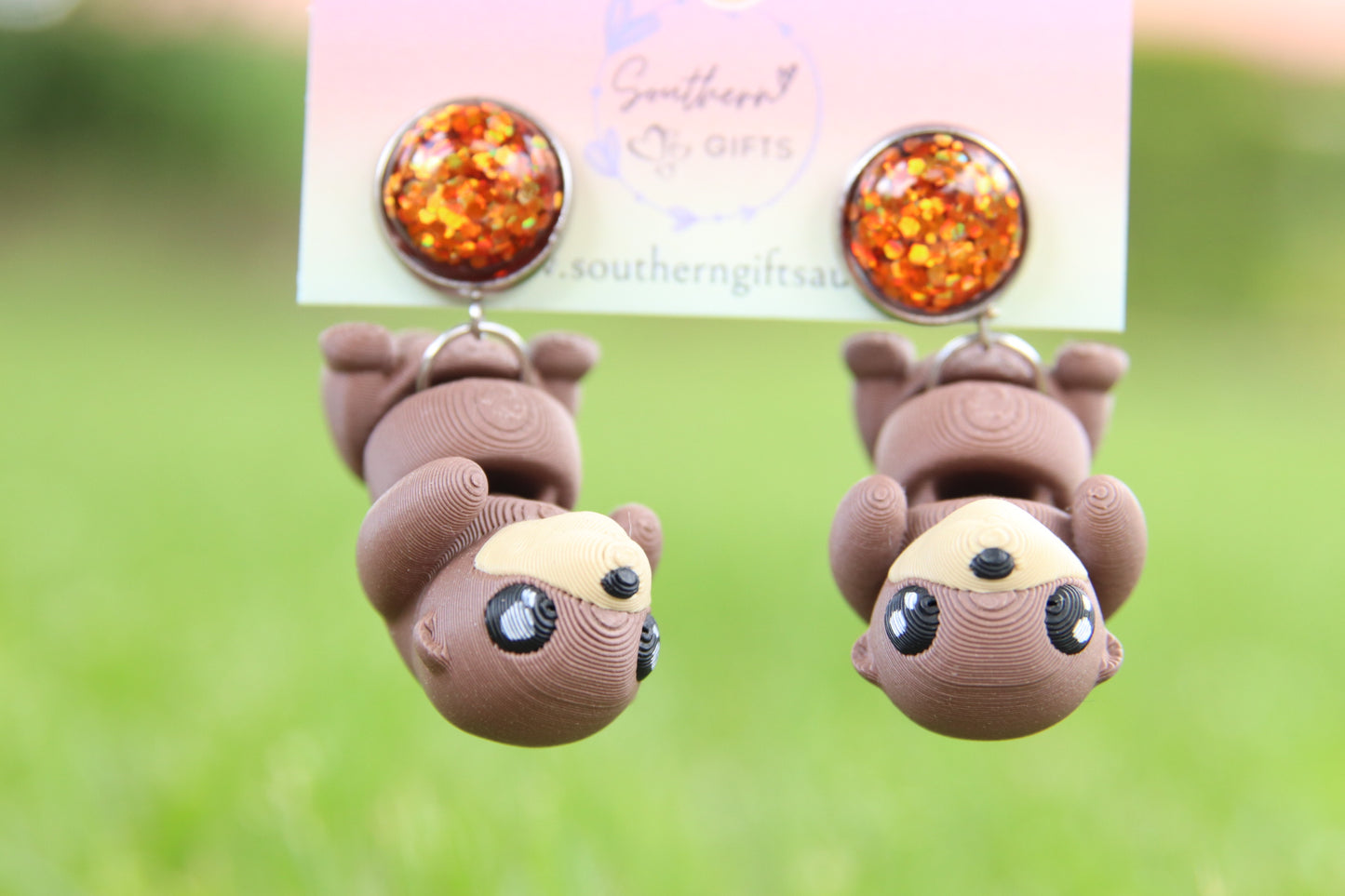 3D Otter Earrings