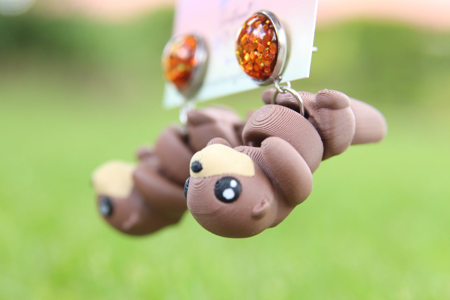 3D Otter Earrings