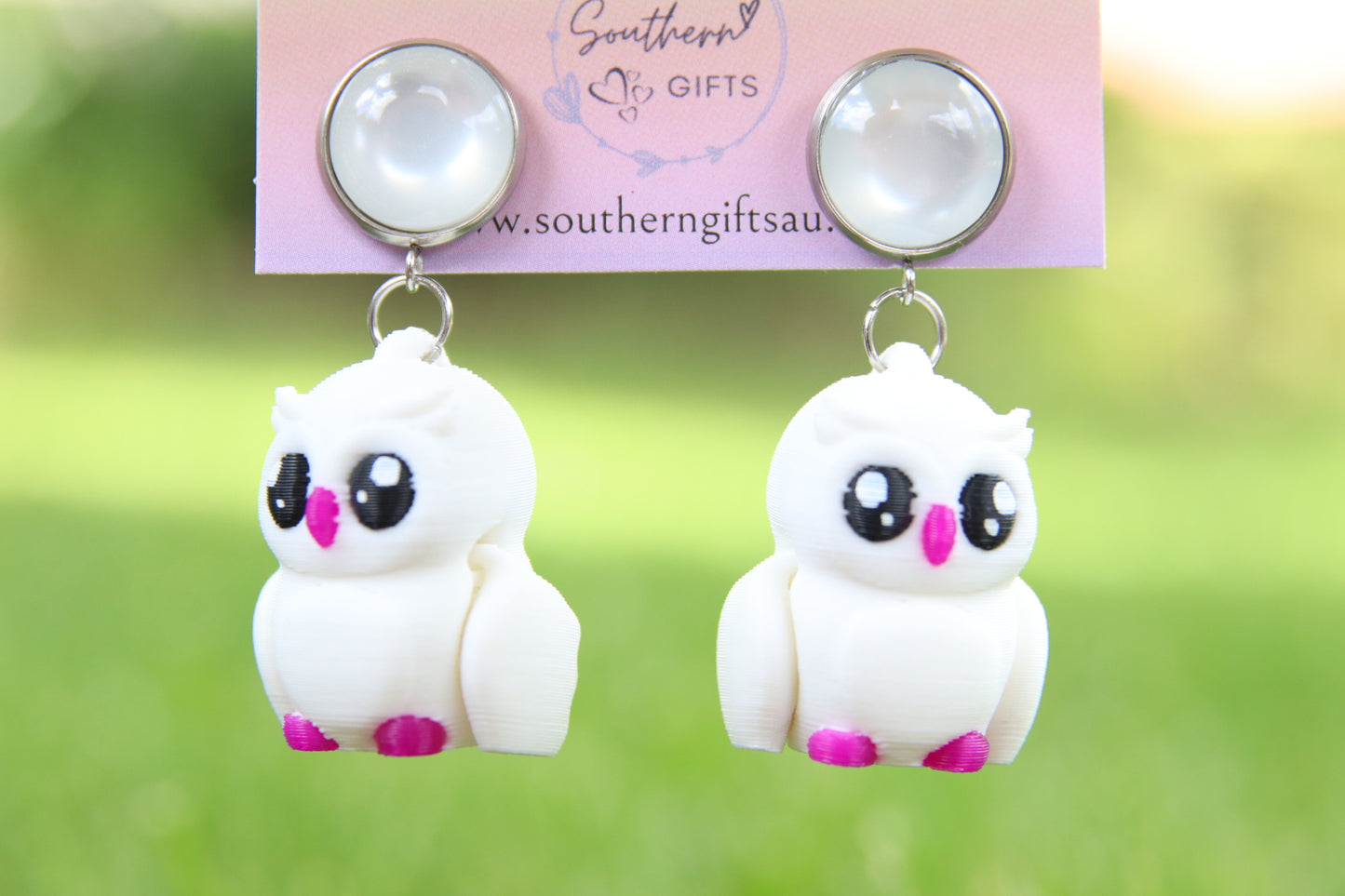 3D Owl Earrings