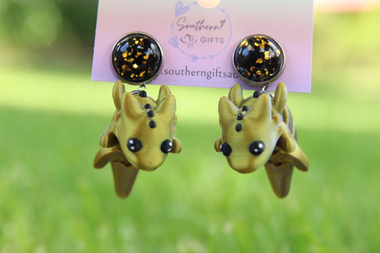 3D Dragon Earrings