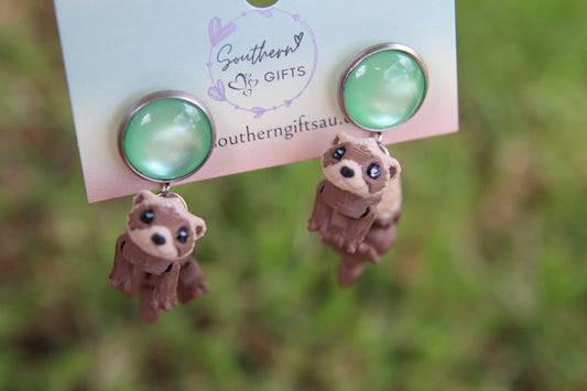 3D Ferret Earrings