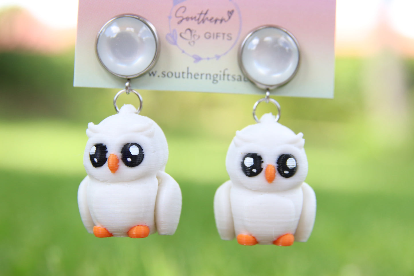 3D Owl Earrings