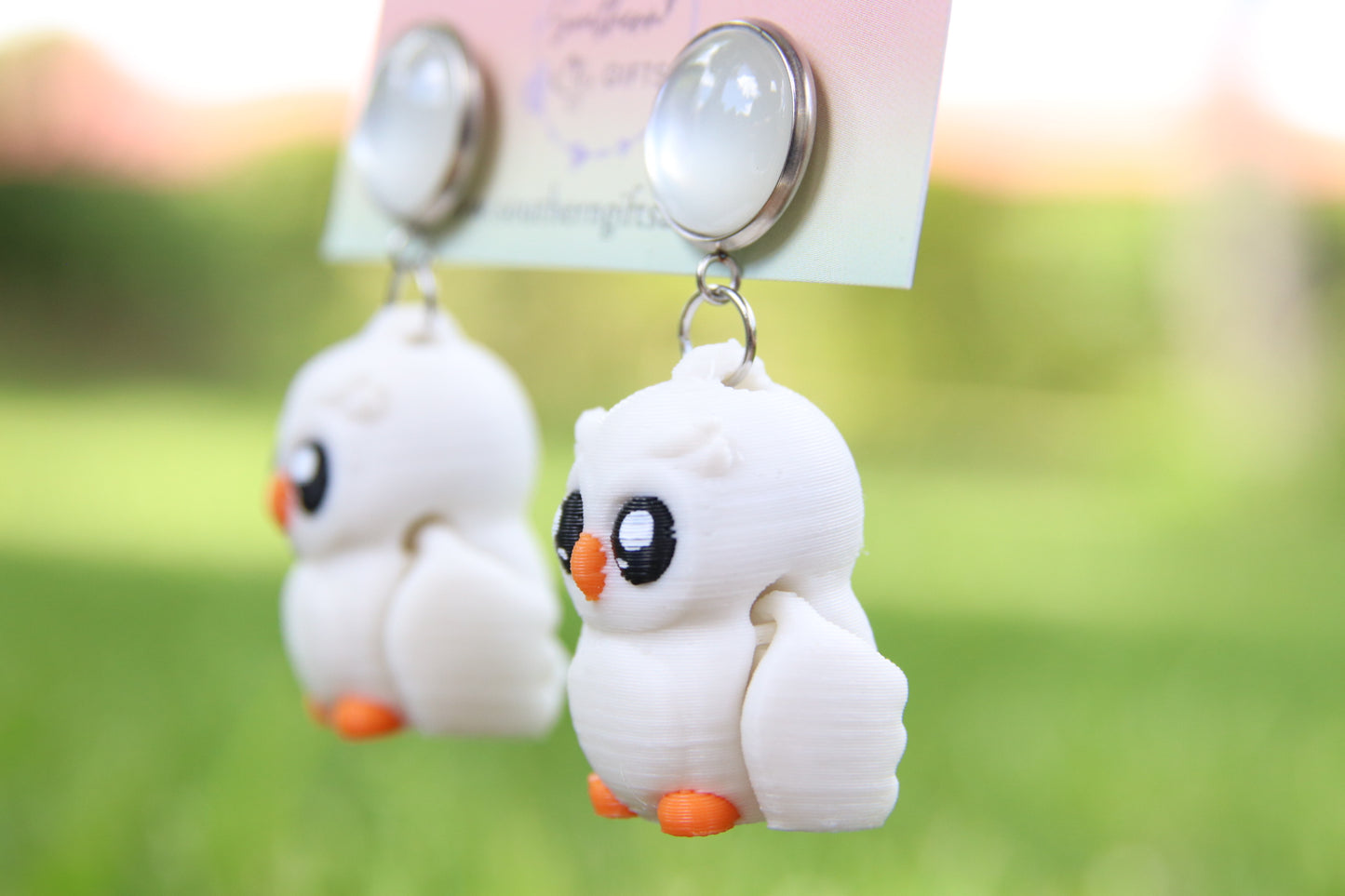 3D Owl Earrings