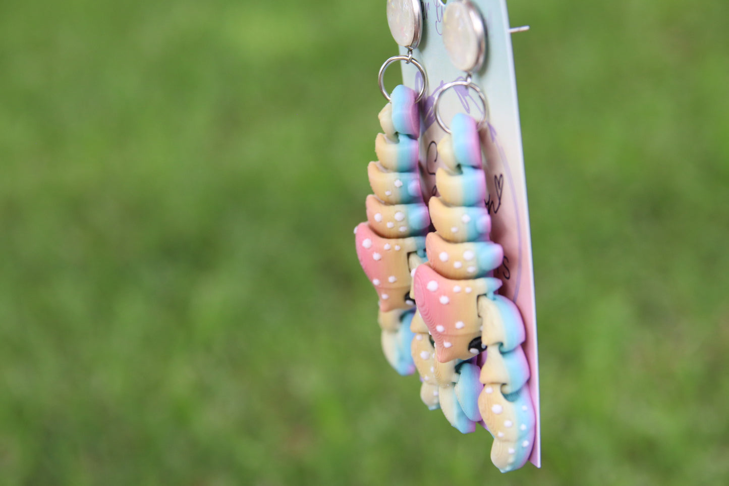 3D Pastel Lobster Earrings