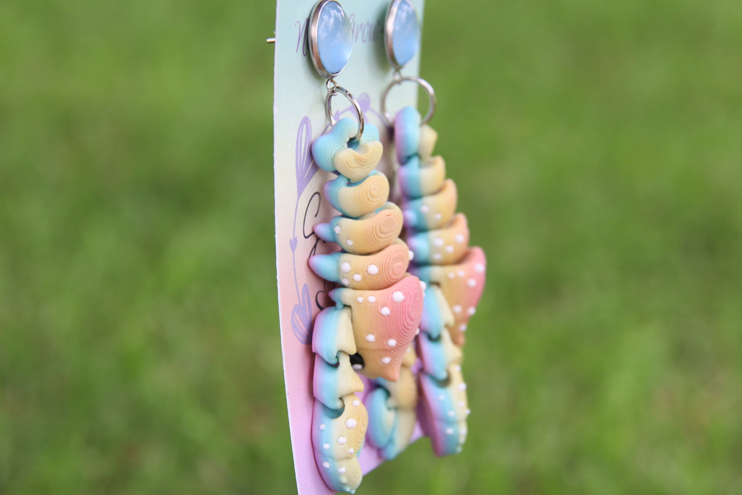 3D Pastel Lobster Earrings