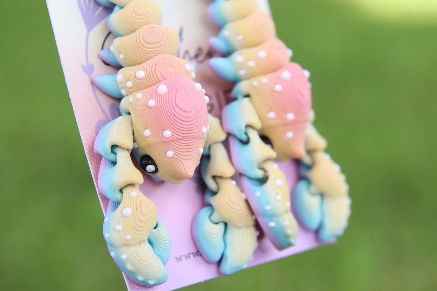 3D Pastel Lobster Earrings