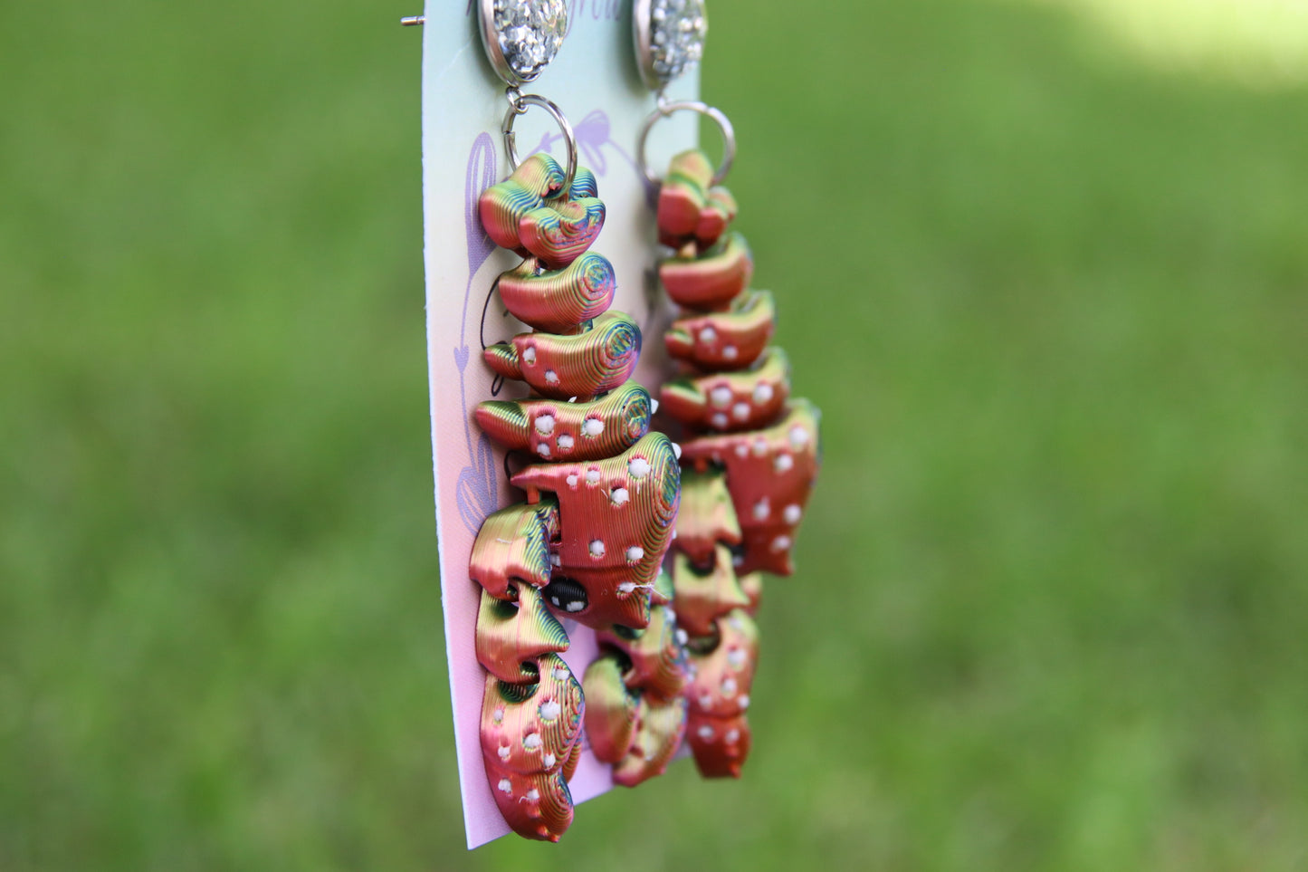 3D Colour Shift Lobster Earrings