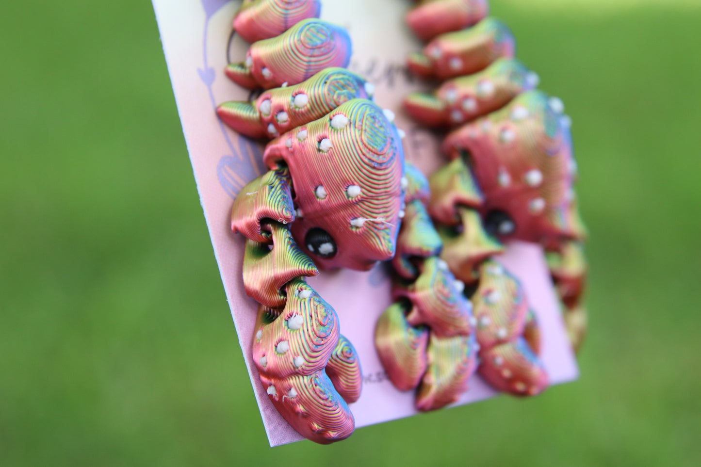 3D Colour Shift Lobster Earrings