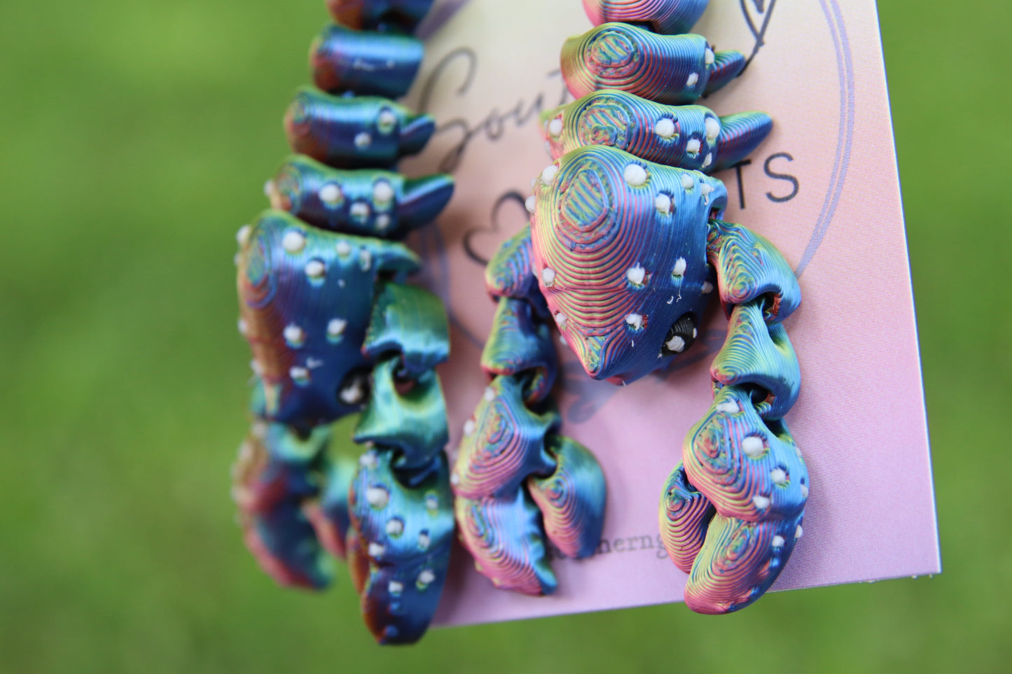 3D Colour Shift Lobster Earrings