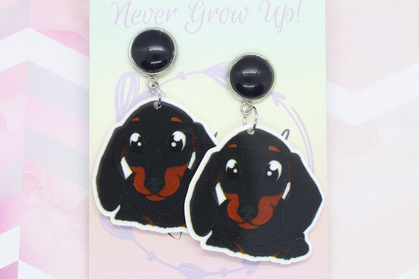 Petite Dashchund Statement Earrings