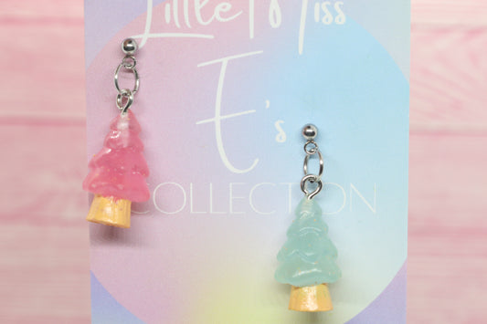 Miss E's Coloured Tree Earrings