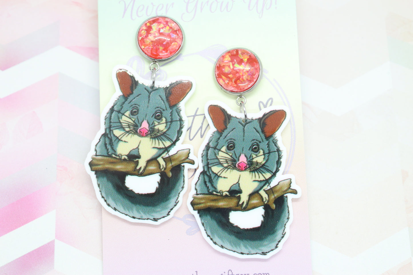 Australian Possum Standard Statement Earrings