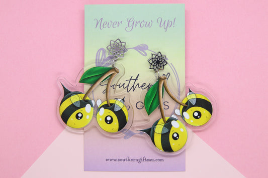 Cherry Bee Statement Earrings