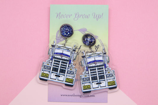 909 Kenworth Truck Statement Earrings