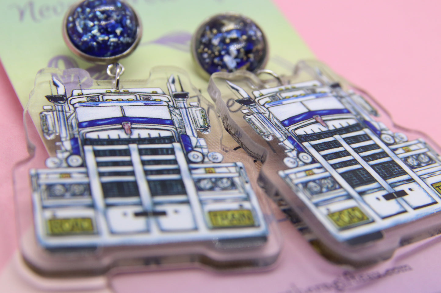 909 Kenworth Truck Statement Earrings