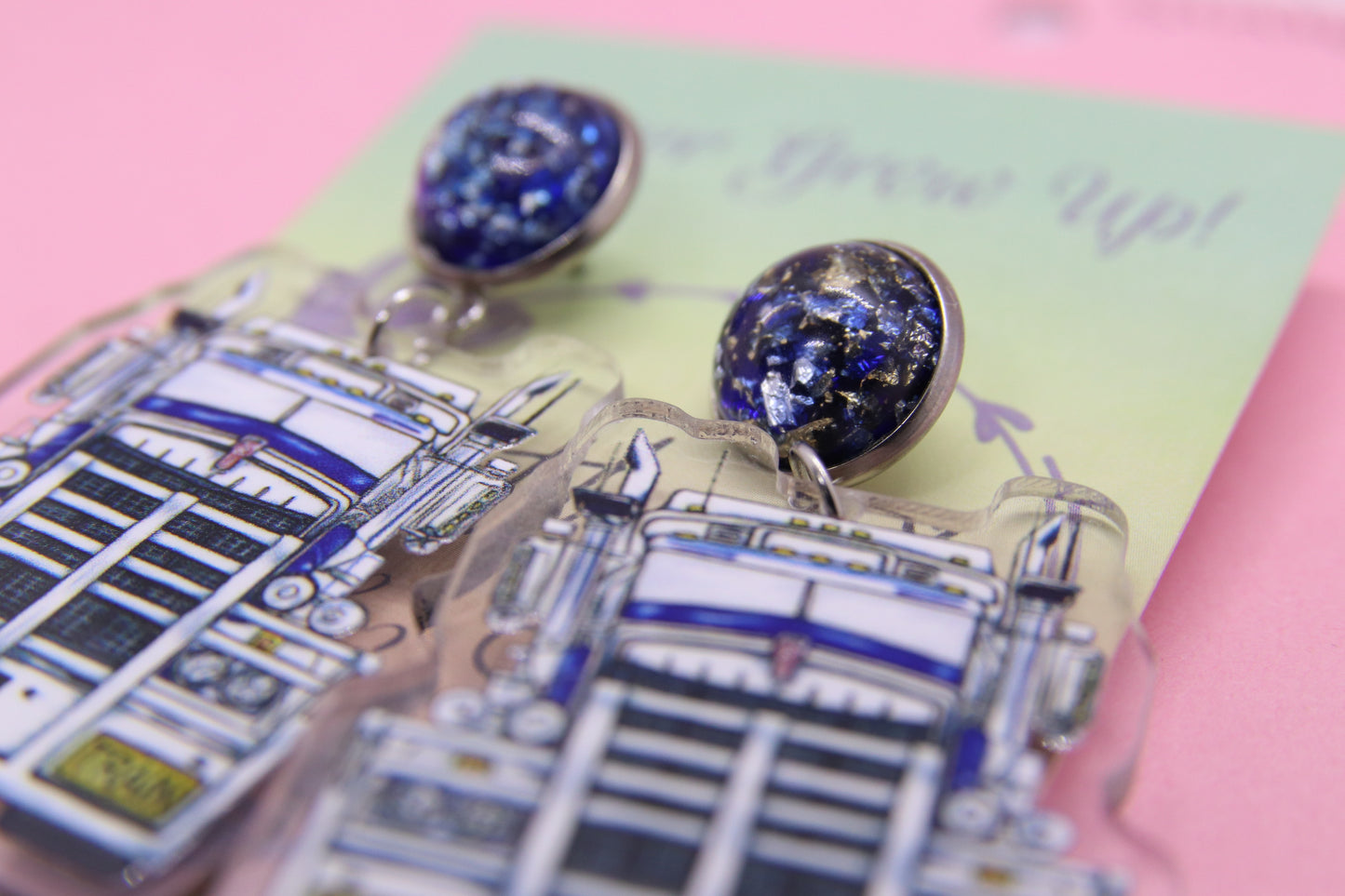 909 Kenworth Truck Statement Earrings