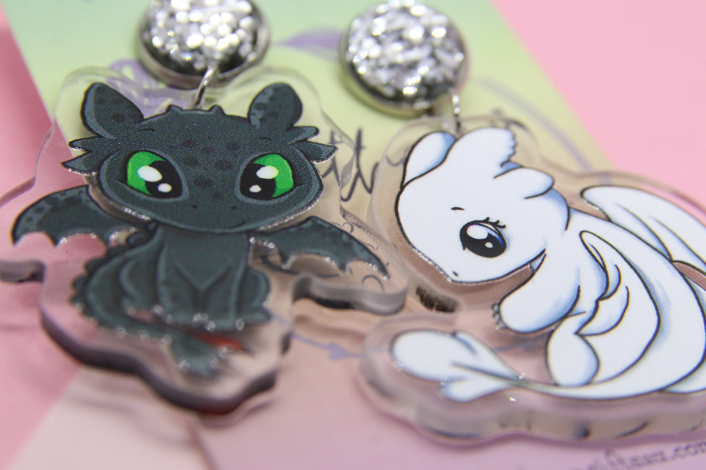 Toothless Inspired Statement Earrings