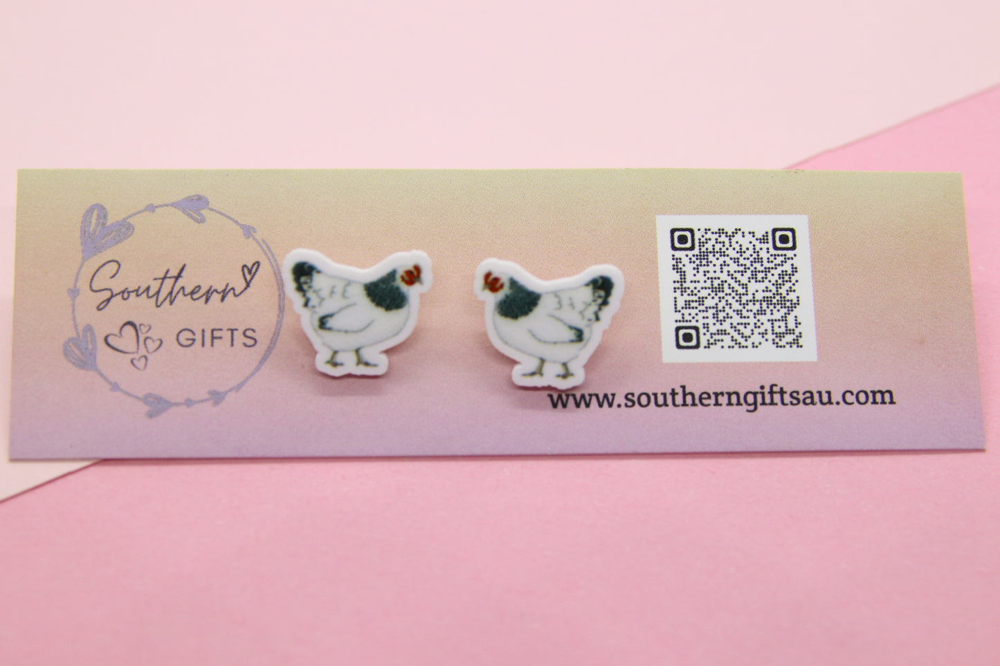 Sussex Chicken Studd Earrings