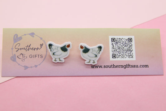 Sussex Chicken Studd Earrings