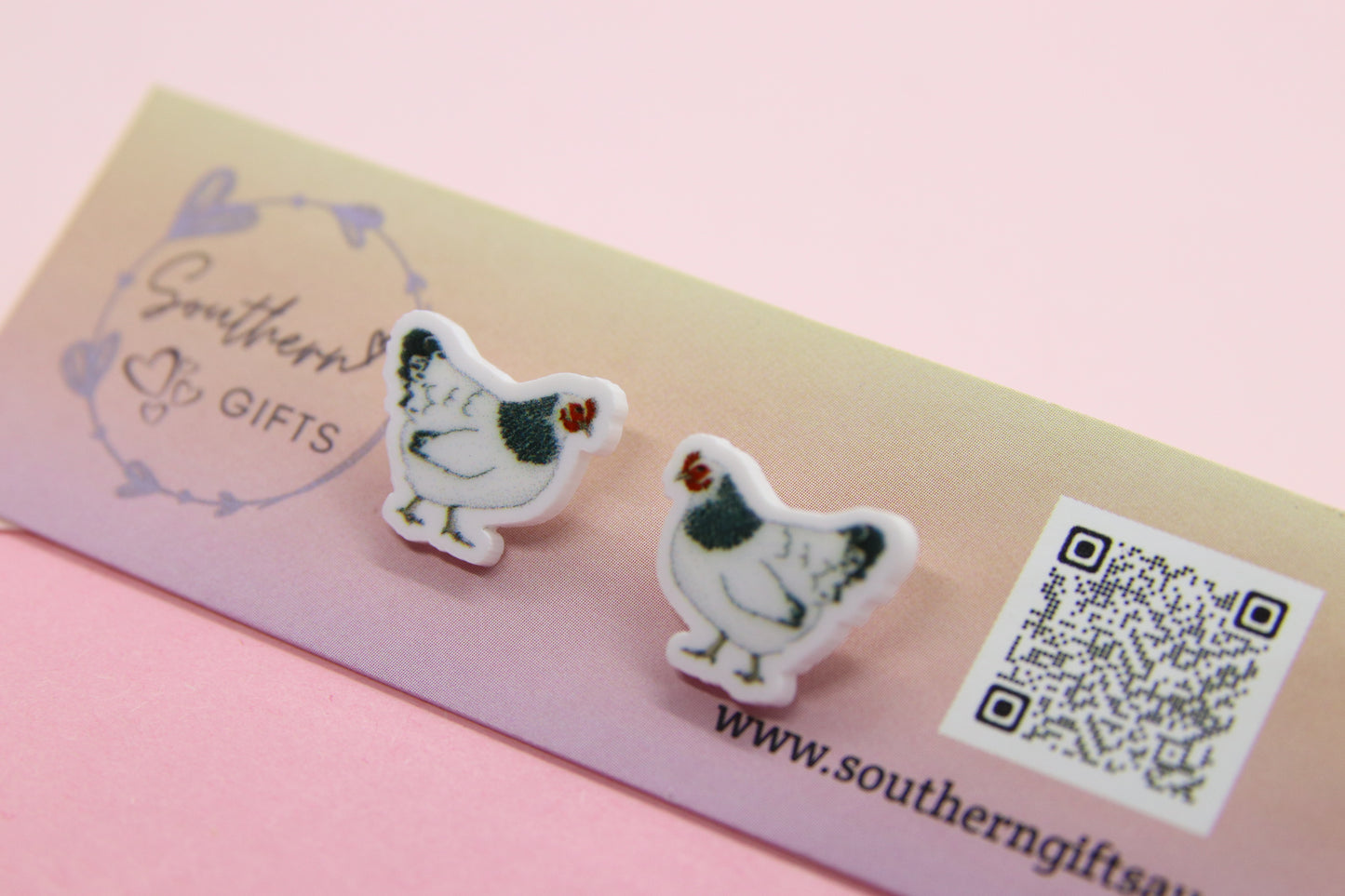 Sussex Chicken Studd Earrings